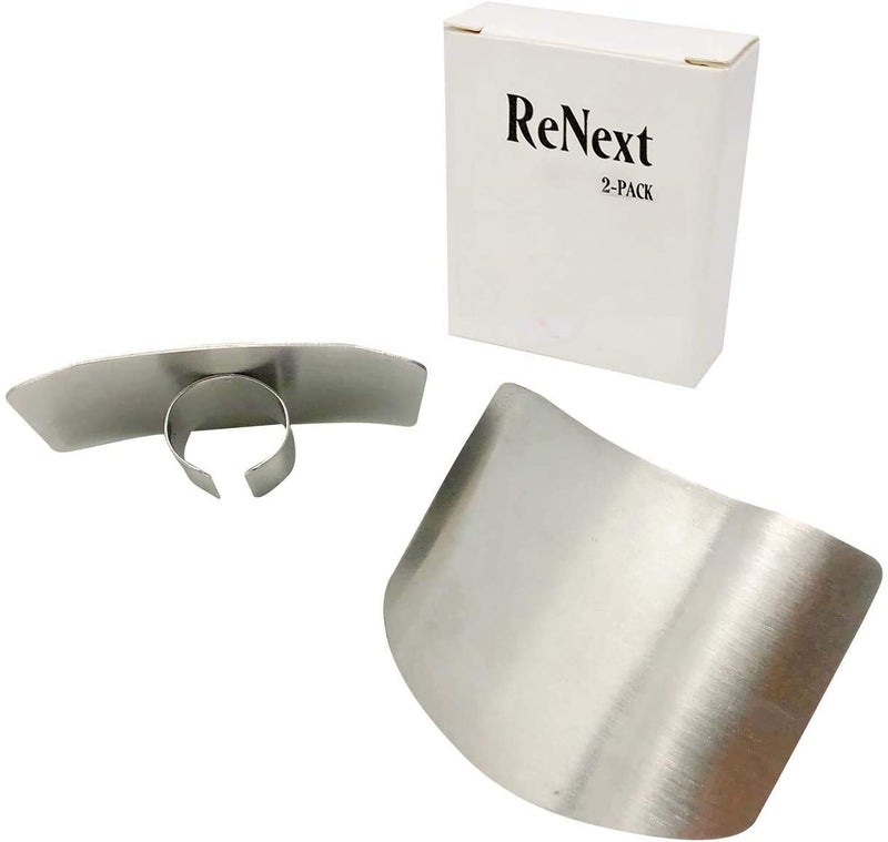 ReNext 2-PACK Stainless Steel Finger Guard for Slicing & Cutting Protector to Avoid Accidents when Chopping and Dicing Useful Kitchen Tool Gadget - Image 4